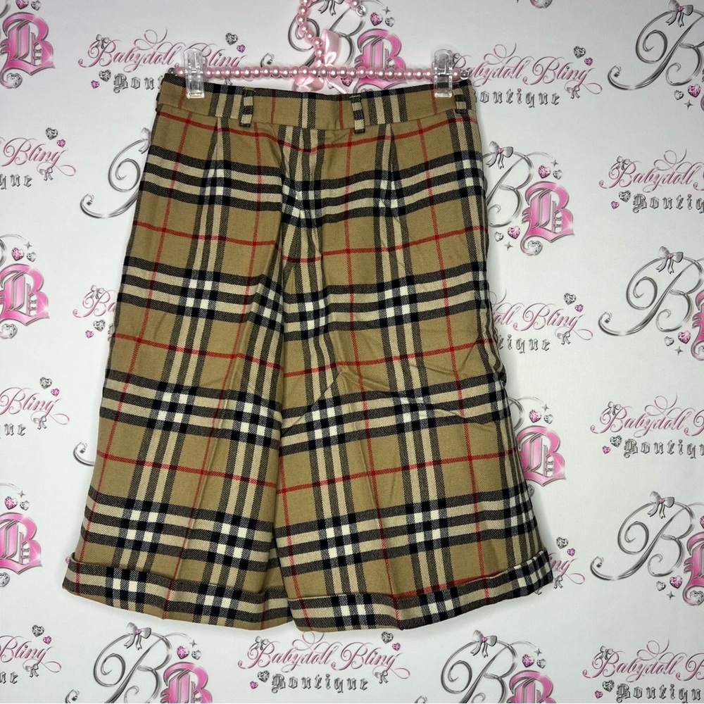 Burberry nova check print vintage shorts with metal charms unisex retro unisex - Picture 4 of 16
